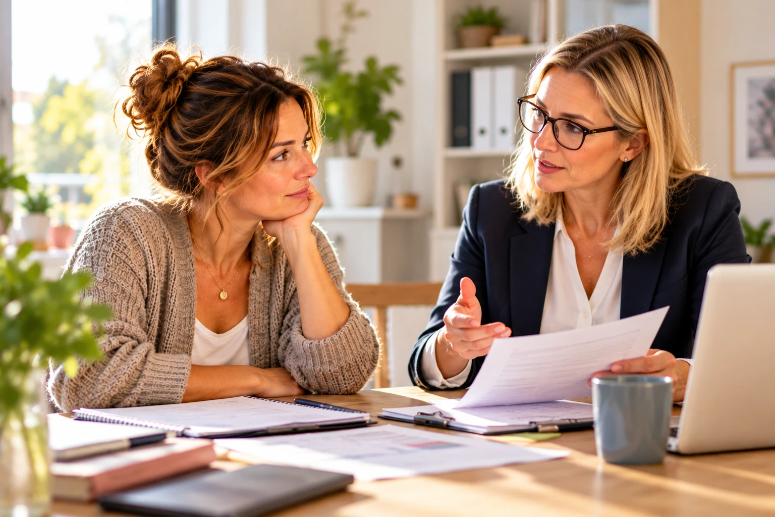 Welche Ansprüche habe ich nach einer Trennung? Eine professionelle Beratung kann helfen, finanzielle Unsicherheiten abzubauen und neue Perspektiven zu entwickeln. (KI-generiert)