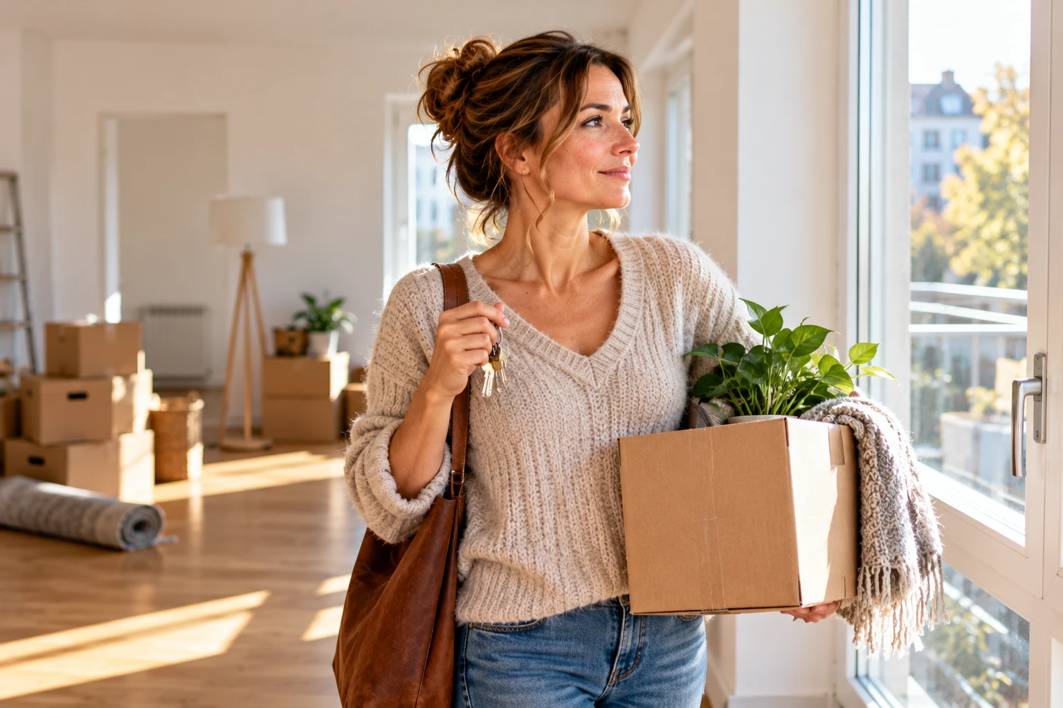Ein eigenes Zuhause kann ein wichtiger Schritt in die Selbstständigkeit sein. Doch auch Kaution, Umzug und Einrichtung müssen finanziert werden. (KI-generiert)