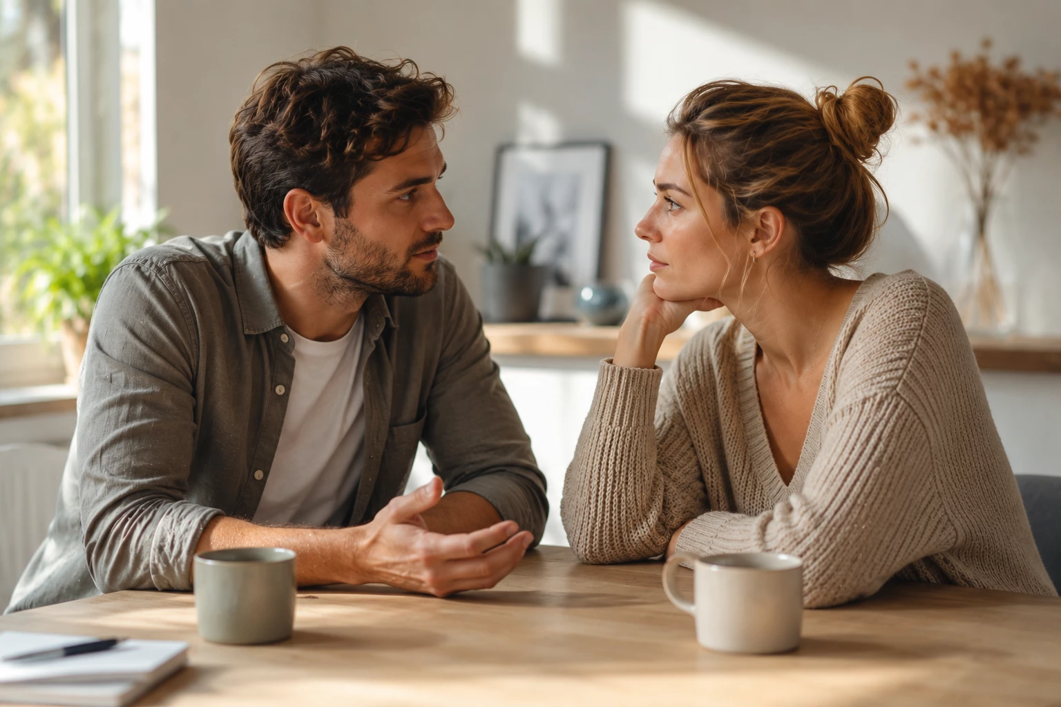 Der Wunsch nach mehr Freiheit oder die Angst vor Verlust: Bevor Paare ihre Beziehung öffnen, sollten sie ehrlich über ihre Gefühle sprechen. (KI-generiert)