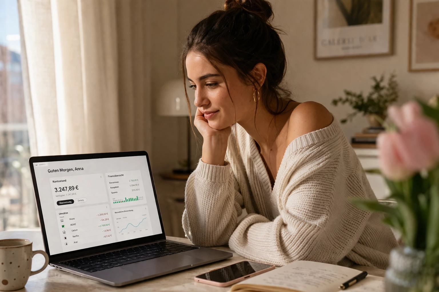 Ein Blick aufs Konto kann täuschen: Was sich nach einem guten Gehalt anfühlt, ist statistisch oft nur die Mitte. (KI-generiert)