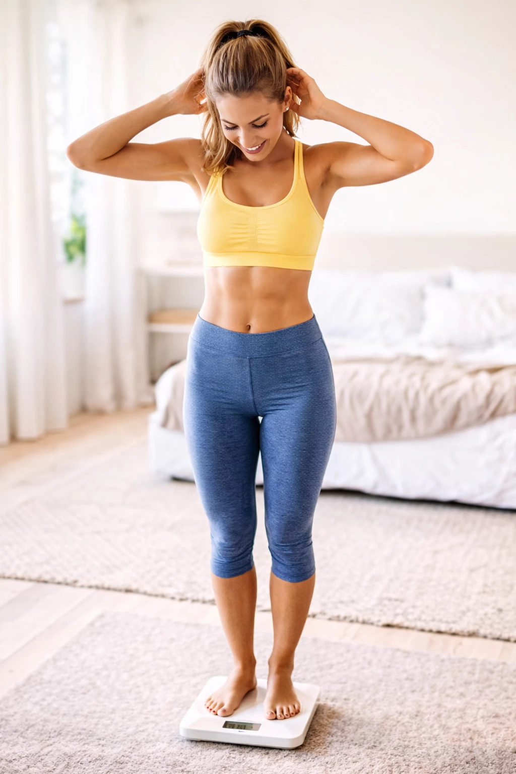 Die Zahl auf der Waage ist nur ein Teil der Wahrheit: Krafttraining verändert die Körperzusammensetzung – oft sichtbar, bevor es messbar ist. (KI-generiert)