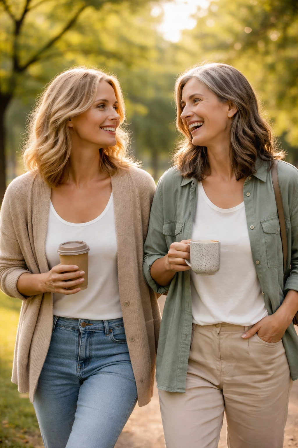 Austausch tut gut: Gespräche mit anderen Frauen schenken Verständnis, Nähe und das beruhigende Gefühl, mit der Perimenopause nicht allein zu sein.