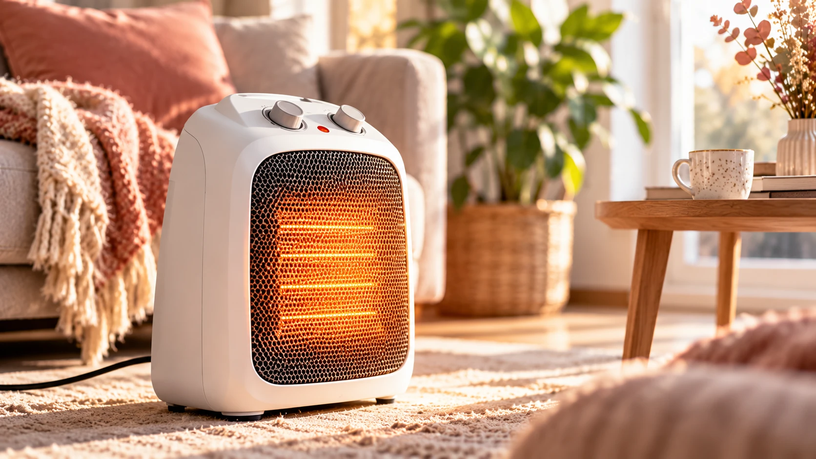 Schnell warm, aber teuer im Dauerbetrieb: Heizlüfter können die Stromrechnung ordentlich in die Höhe treiben. (KI-generiert)