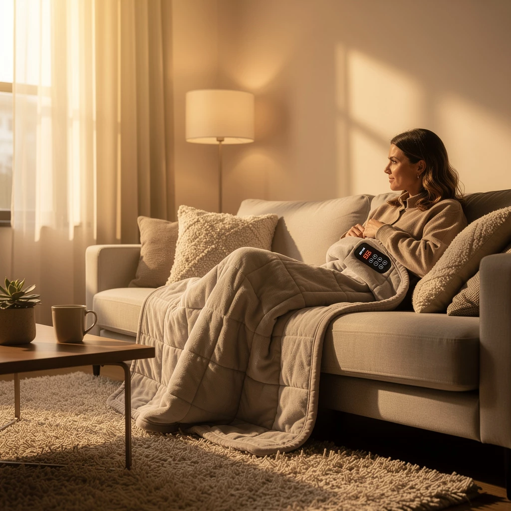 Wärme auf Knopfdruck: Heizdecken sorgen an kalten Tagen für gemütliche Wohlfühlmomente – ganz ohne das ganze Zimmer hochzuheizen.