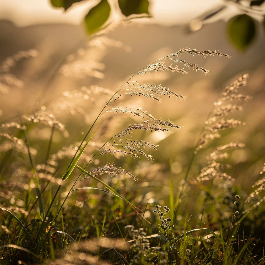 Blühende Gräser setzen im Sommer besonders viele Pollen frei und sind einer der häufigsten Auslöser von Heuschnupfen. (KI-generiert)