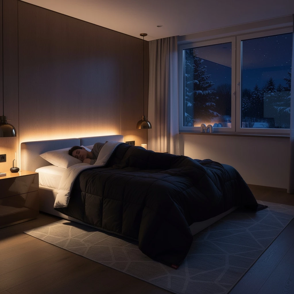 Gewichtsdecken umhüllen den Körper mit sanftem Druck – für mehr Ruhe und Geborgenheit im Schlaf.“