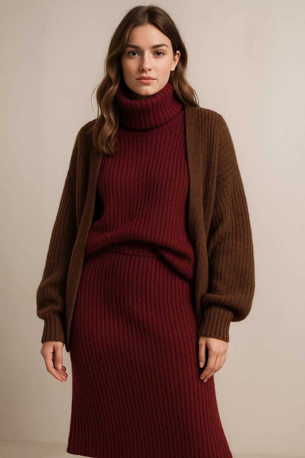 Winterwärme mit Stil: Strick in satten Herbsttönen – cozy, modern und ganz ohne Langeweile.