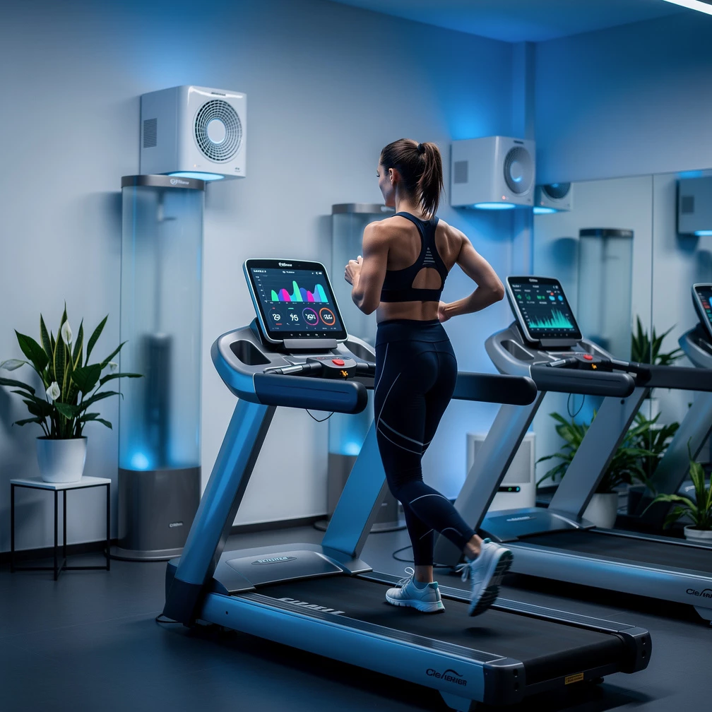 Wenn draußen die Pollen fliegen, ist drinnen oft die bessere Wahl für dein Workout. (KI-generiert)