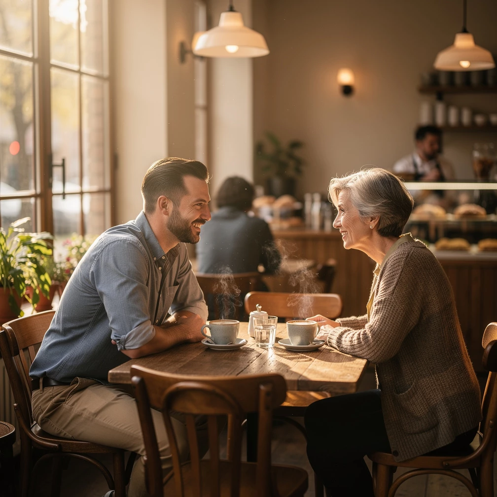 Enge Bindung bis ins Erwachsenenalter: Für viele Männer bleibt die Mutter die wichtigste Bezugsperson – manchmal mit Folgen für spätere Beziehungen (KI-generiert)
