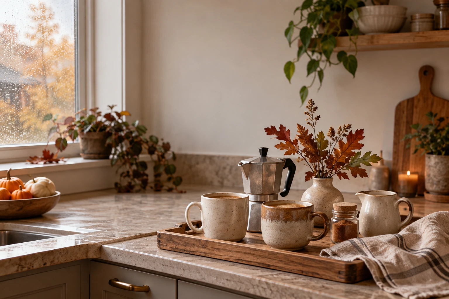 Kaffee im Herbst