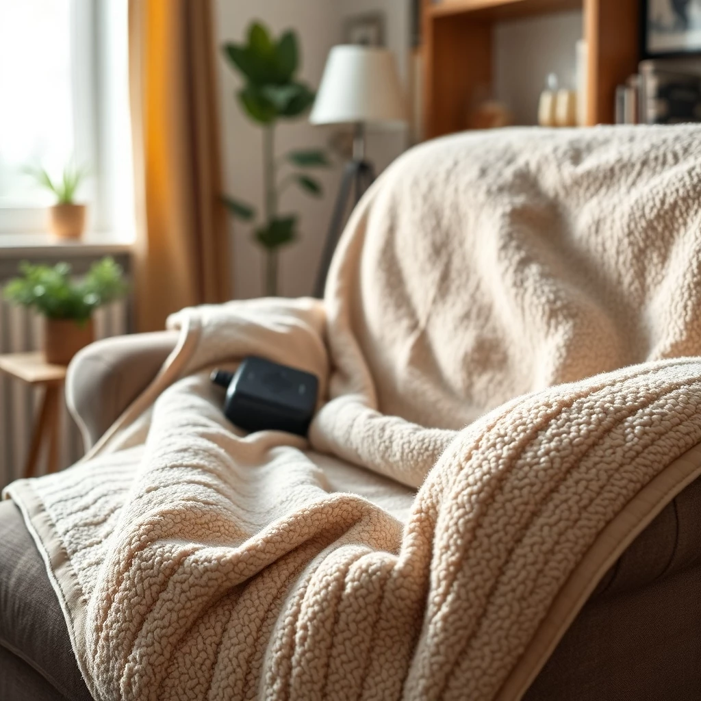 Große Heizdecken könne bequem um den ganzen Körper geschlungen werden