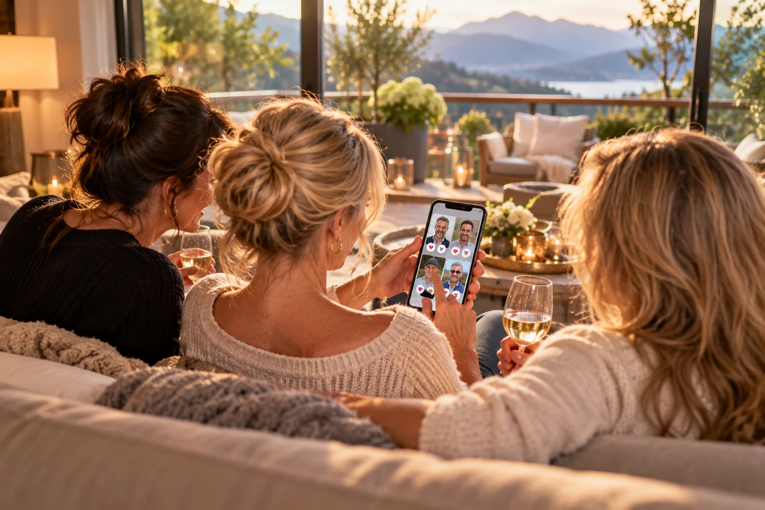 Mädelsabend mit Dating-App (Bild KI generiert).webp