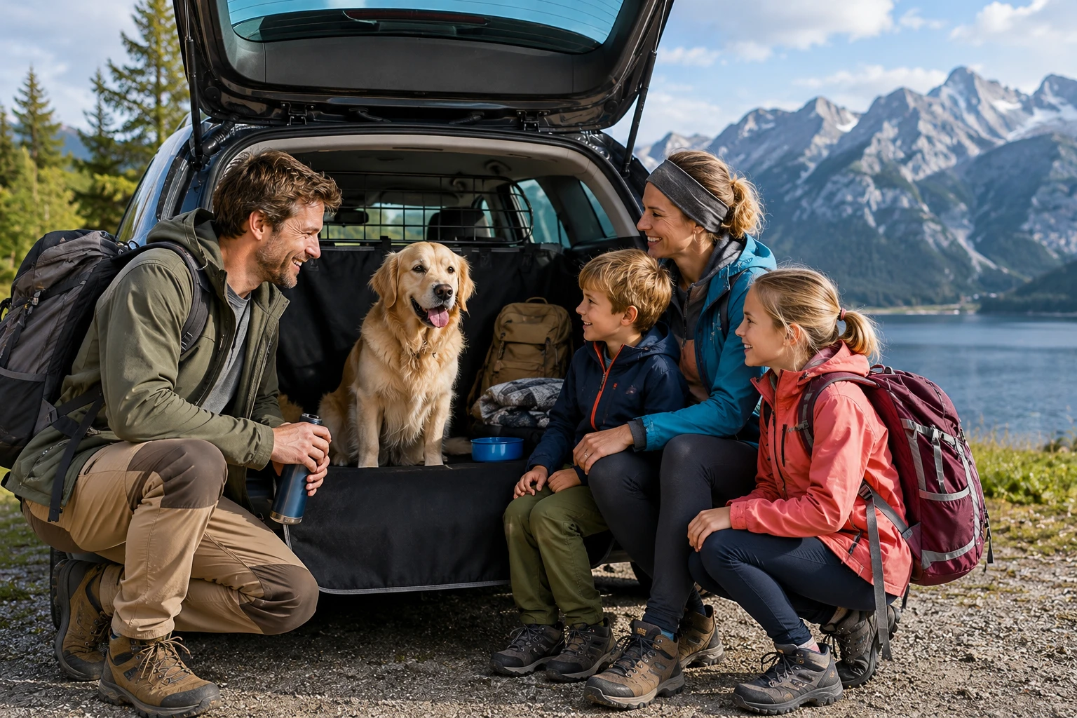 Mit dem Hund in den Auto - So schützt Ihr Euren Liebling (Bild KI generiert).webp