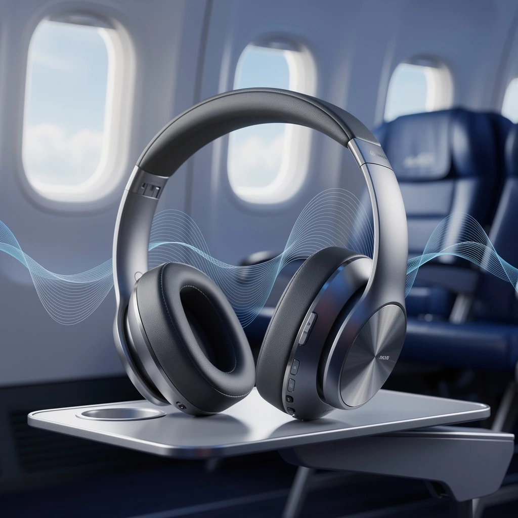 Ein Kopfhörer, viele Möglichkeiten: Noise-Cancelling steht für Ruhe, Klangqualität und moderne Technik im Alltag. 🎧✨ (KI-generiertes Bild)