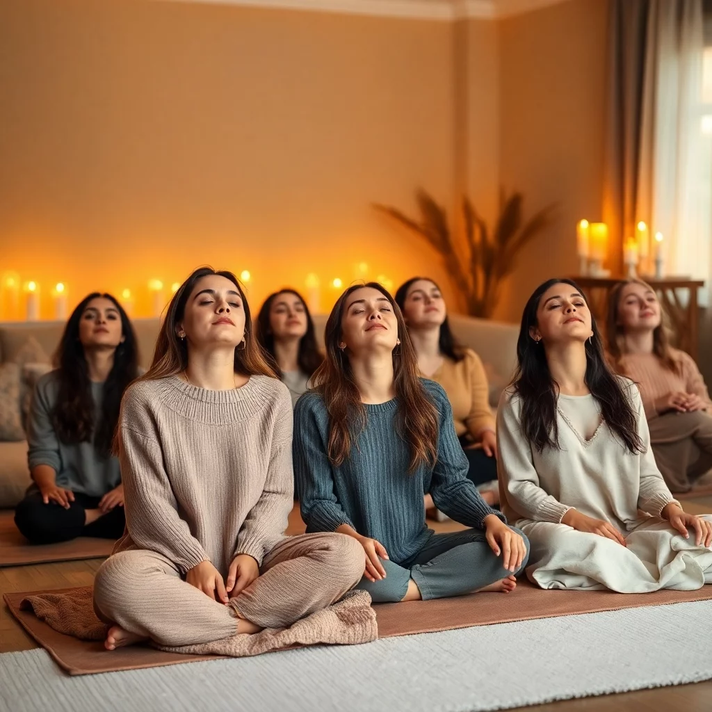 Gemeinsam runterfahren: In vertrauter Atmosphäre fällt das bewusste Atmen oft noch leichter