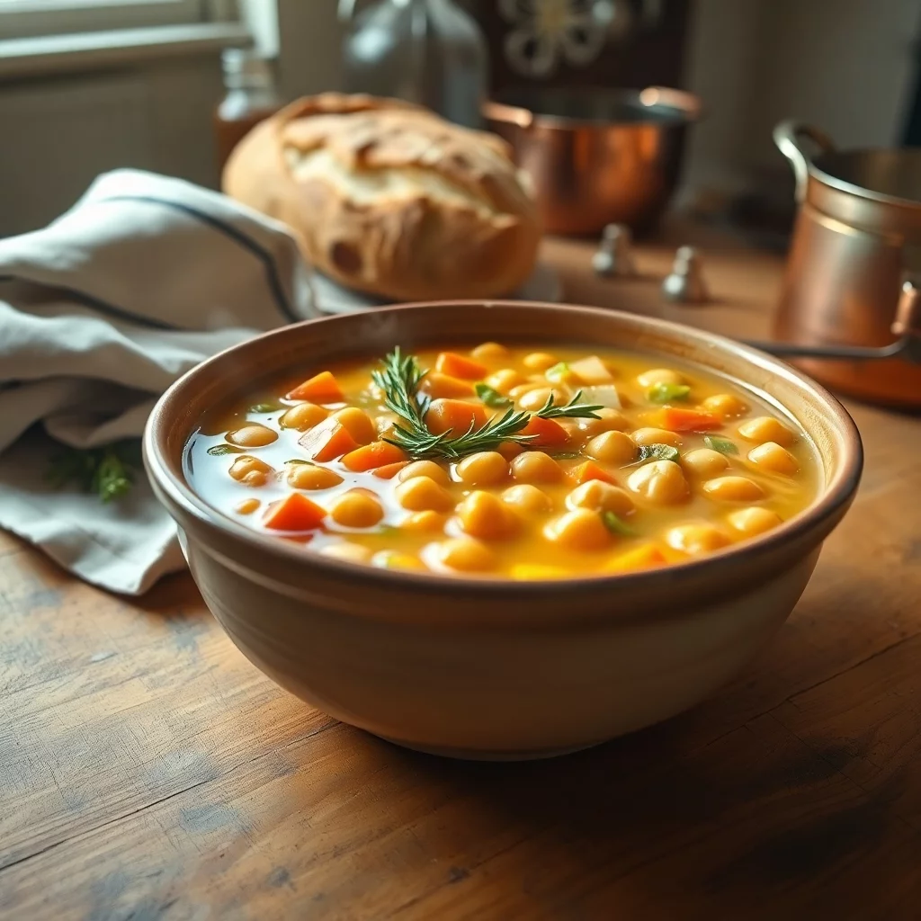 Ein Kichererbseneintopf lässt sich super vorbereiten und hält sich einige Tage in Schraubgläsern im Kühlschrank.