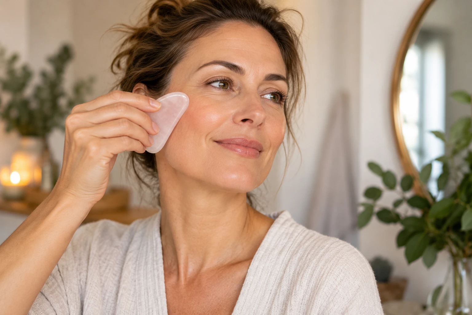 Sanfte Gua-Sha-Selbstpflege (Bild KI generiert).webp