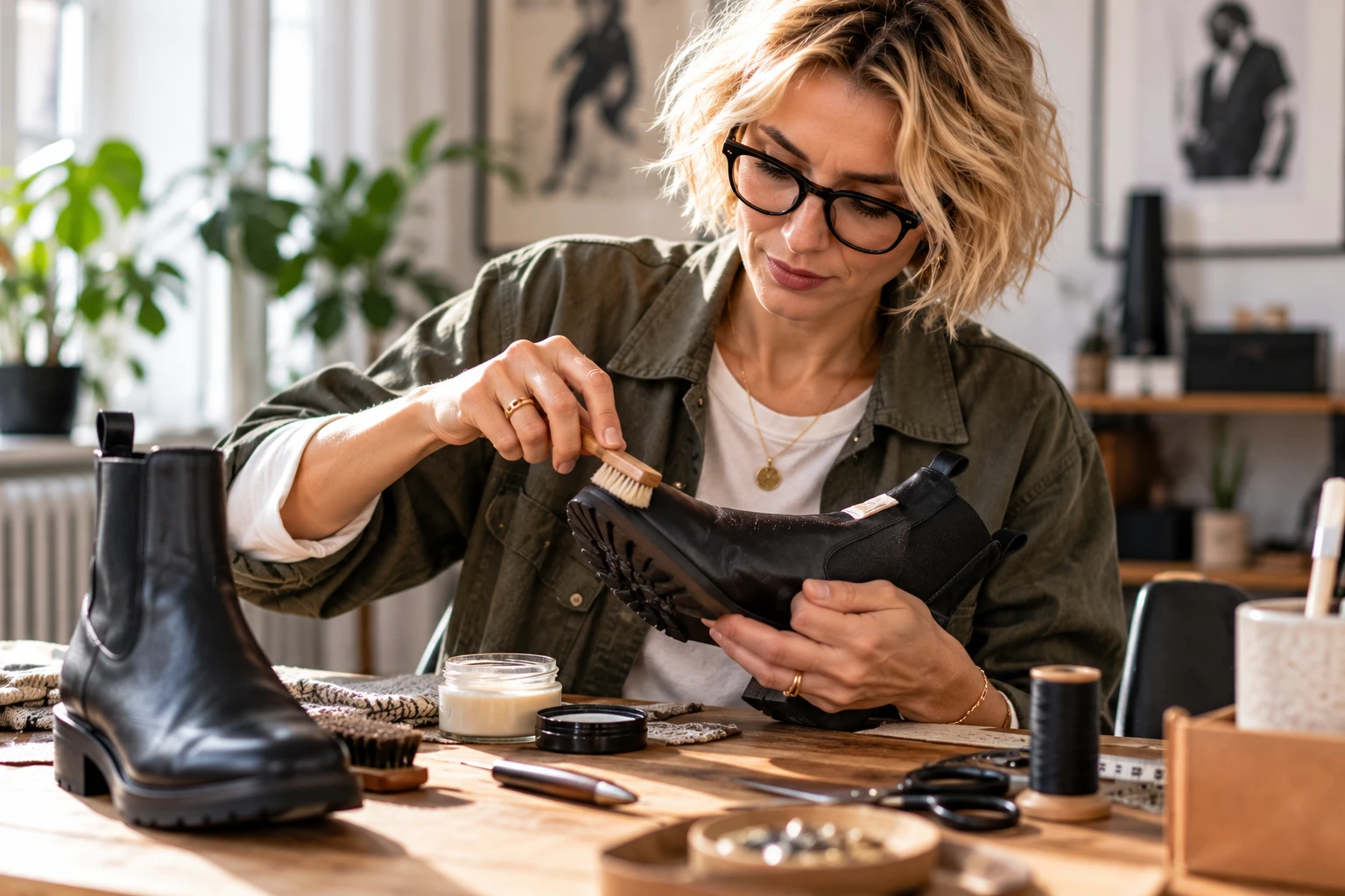 Gut gepflegt hält länger: Mit der richtigen Pflege bleiben hochwertige Schuhe oft viele Jahre schön. (KI-generiert)