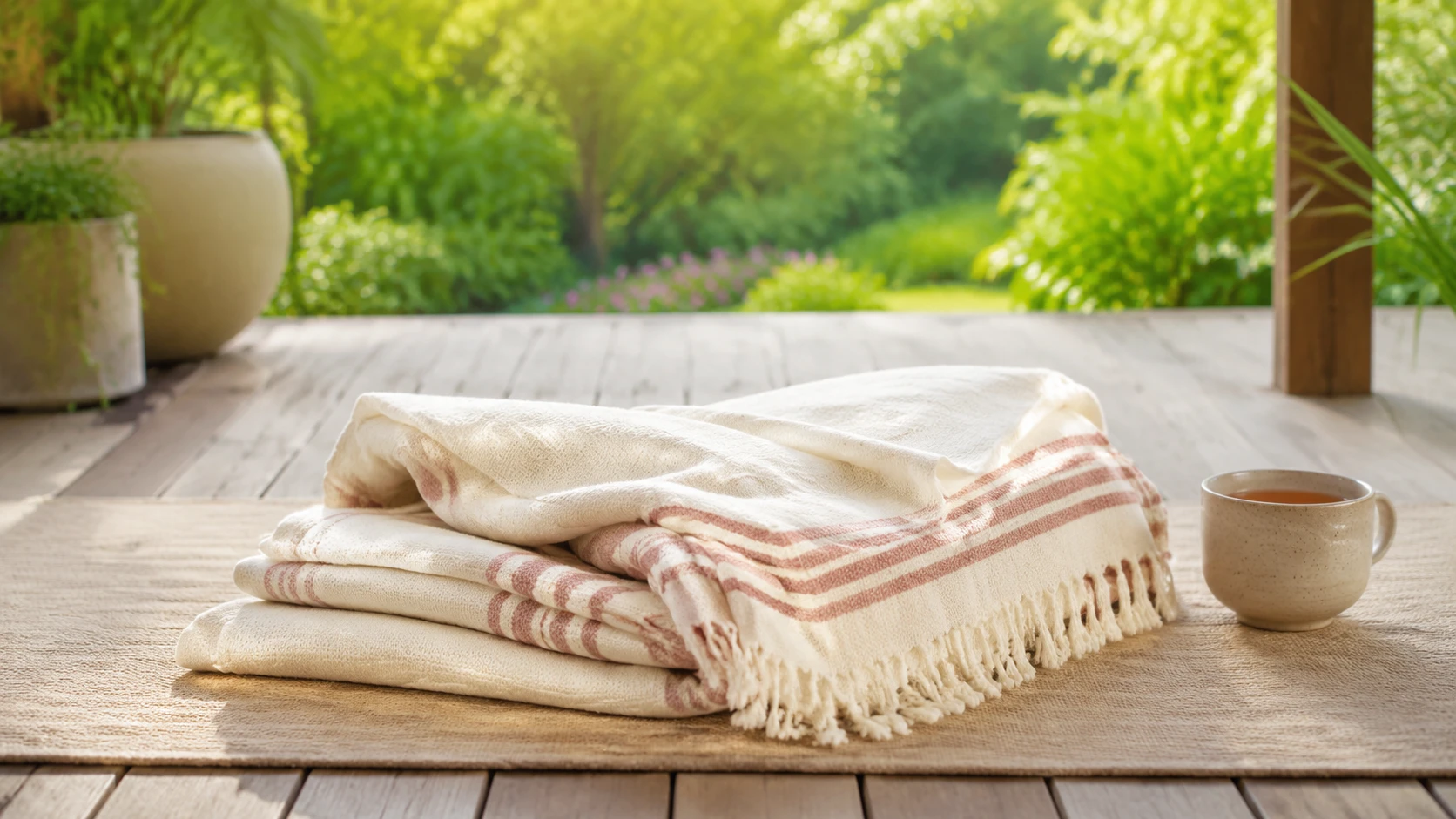 Yogadecke aus Baumwolle (Bild KI generiert).webp