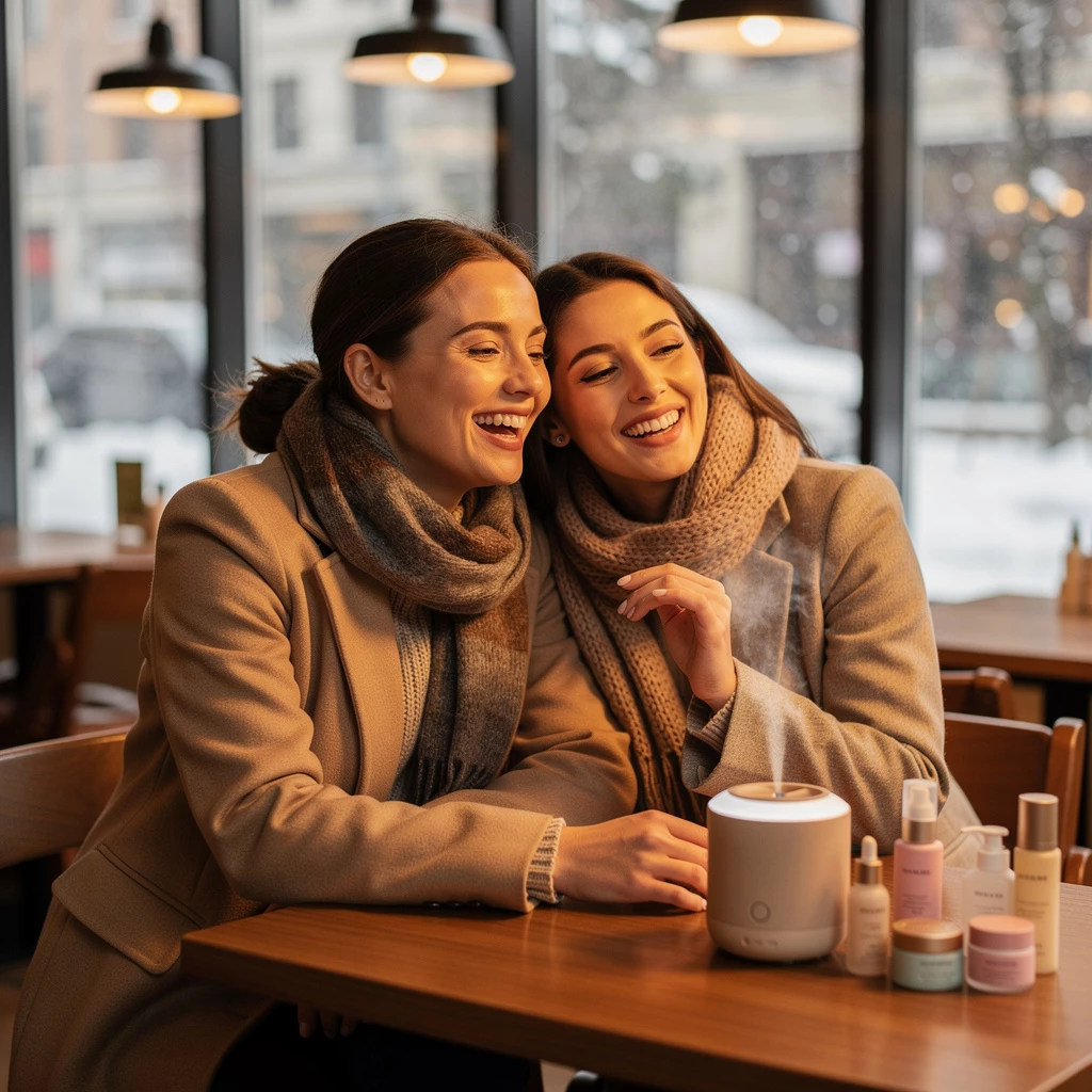 Gezielte Luftbefeuchtung im Winter: Ein moderner Raumbefeuchter sorgt für eine angenehme Luftfeuchte und entlastet Haut, Schleimhäute und Immunsystem.