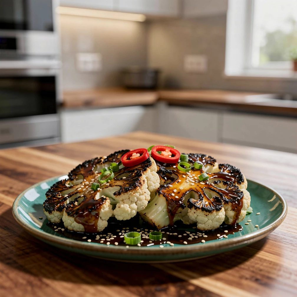 Blumenkohl-Steaks mit Asia-Marinade &ndash; Modernes pflanzliches Rezept