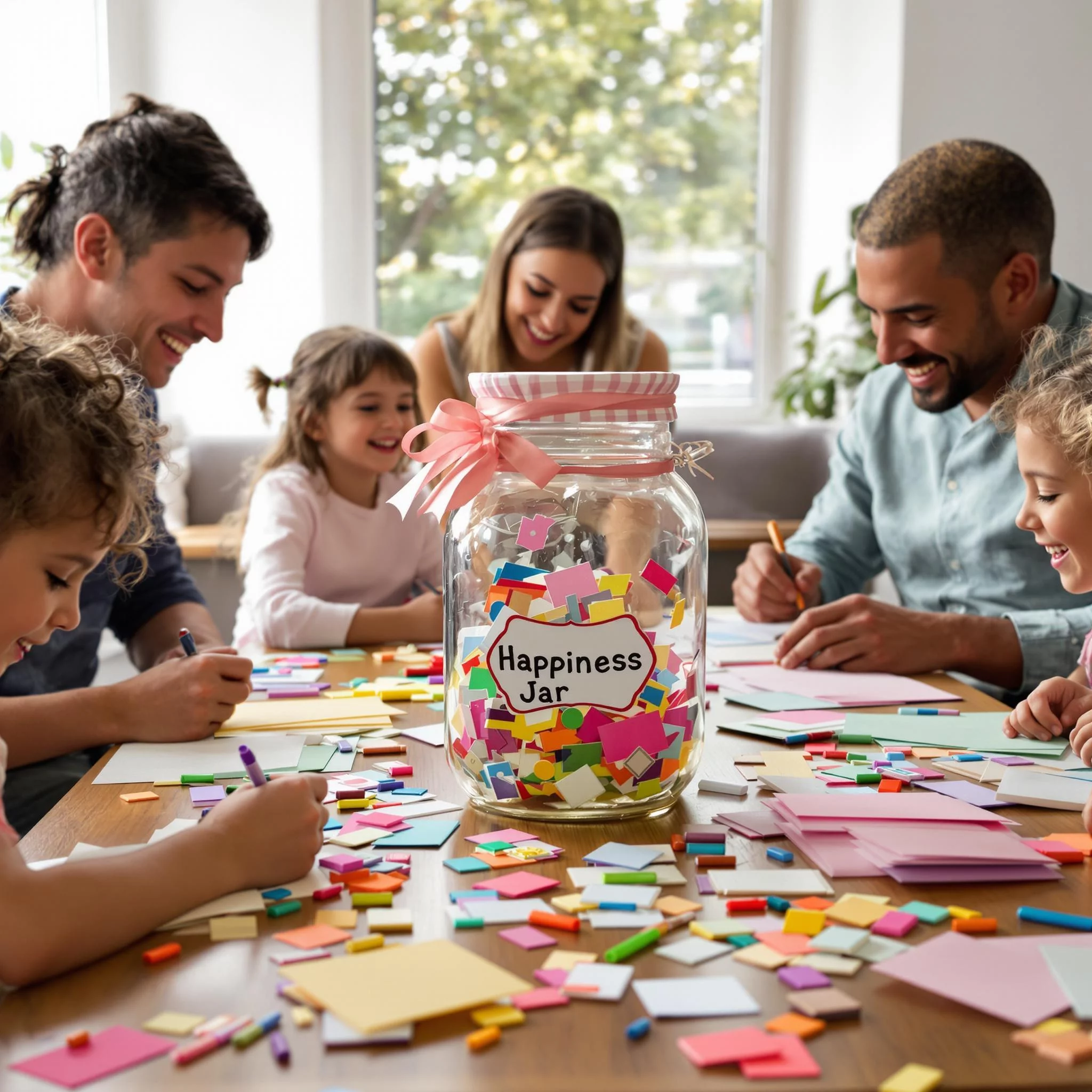 Glas voller Glück: Wünsche und Botschaften für die Familie