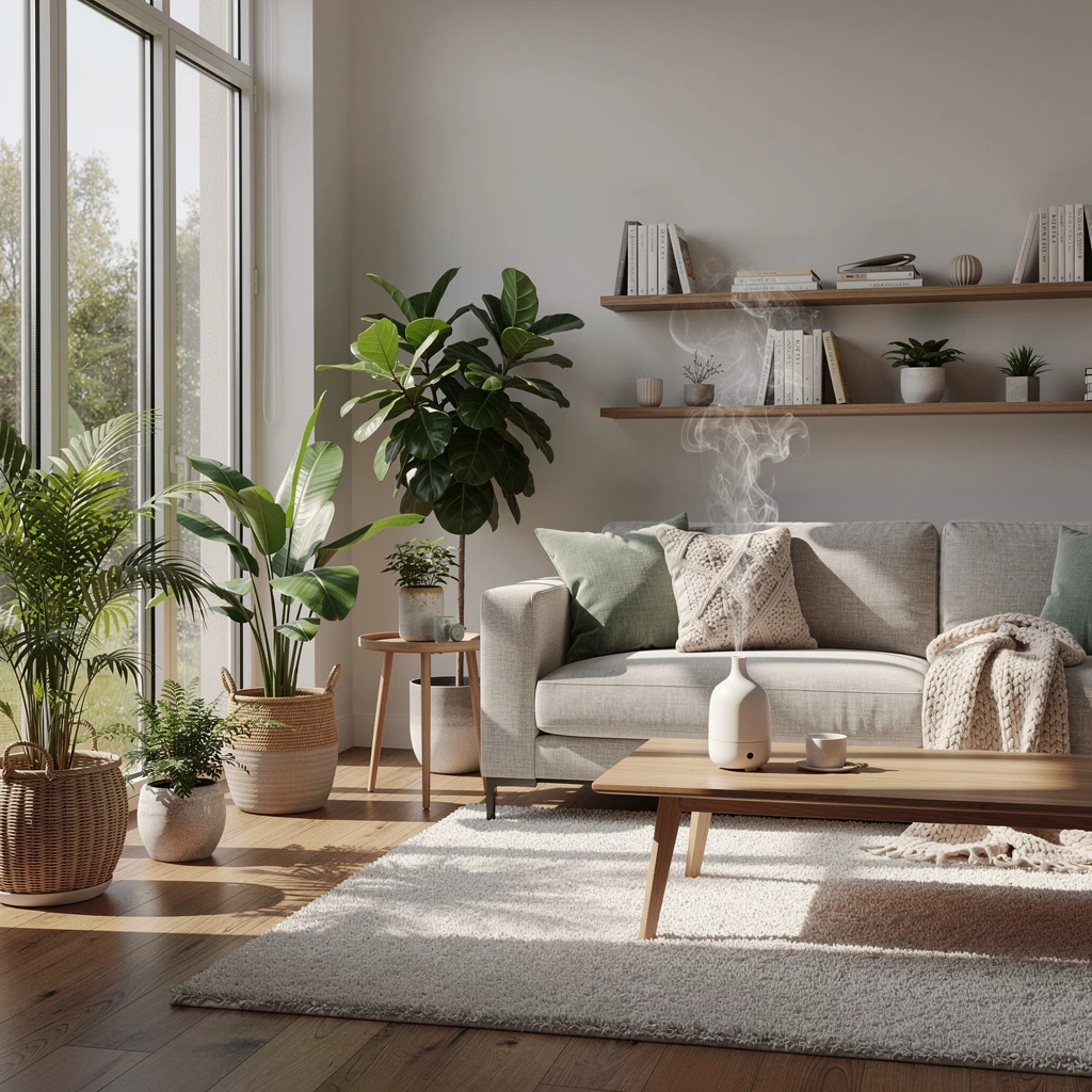 Ein friedlicher Wohnraum voller natürlichem Licht