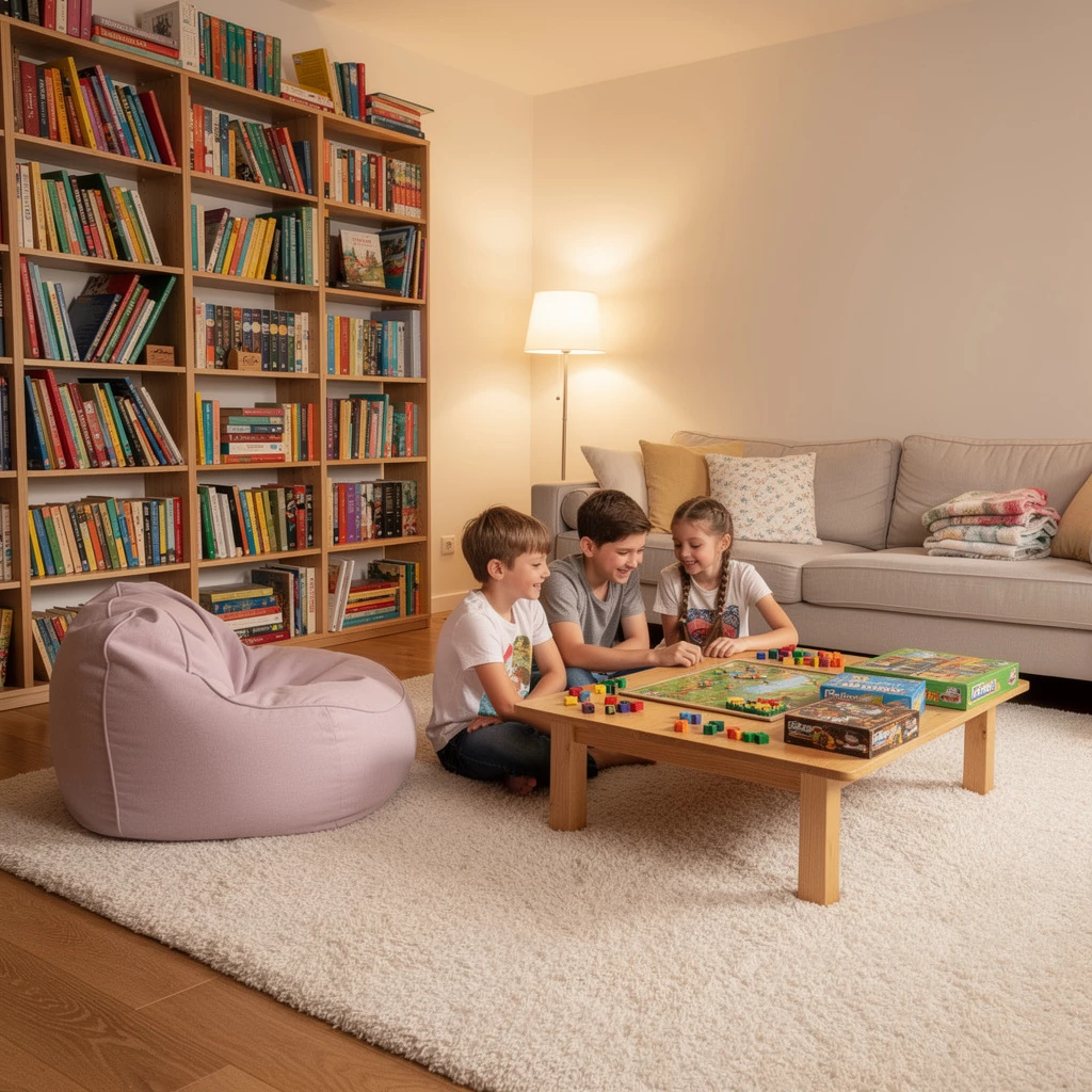 Familiensonntage im Wohnraum: Spiele- und Leseecke kreativ nutzen