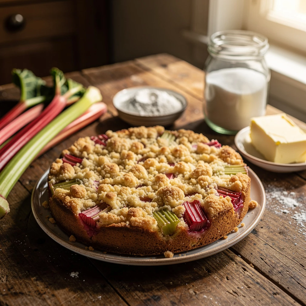 Rhabarberkuchen mit Streusel einfach backen &ndash; Originalrezept & Ratgeber