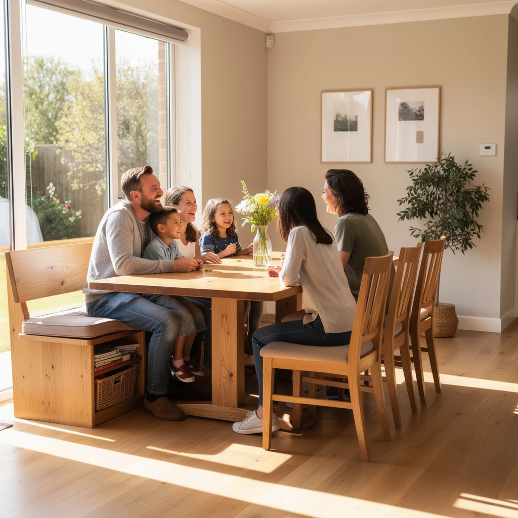 Esszimmer-Eckbank planen: Komfort trifft Platzsparidee