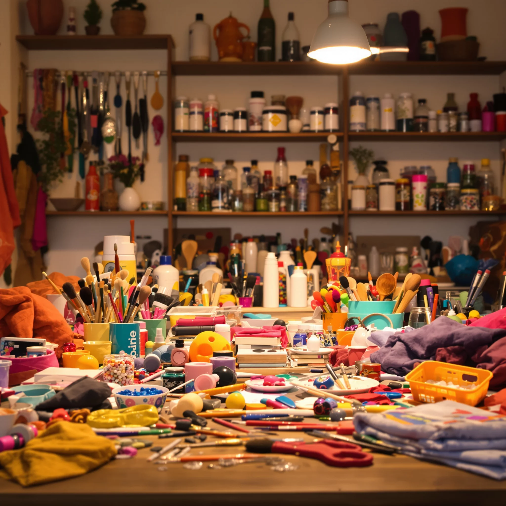 Gemütliche DIY-Arbeitsplatz-Stimmung