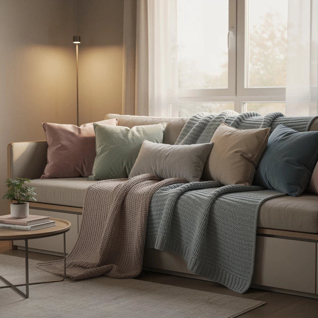 Kuschelecke gestalten: Decken, Kissen & indirektes Licht