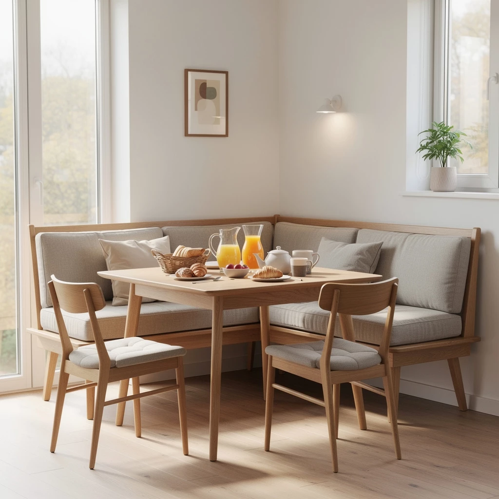 Esszimmer-Eckbank planen: Komfort trifft Platzsparidee