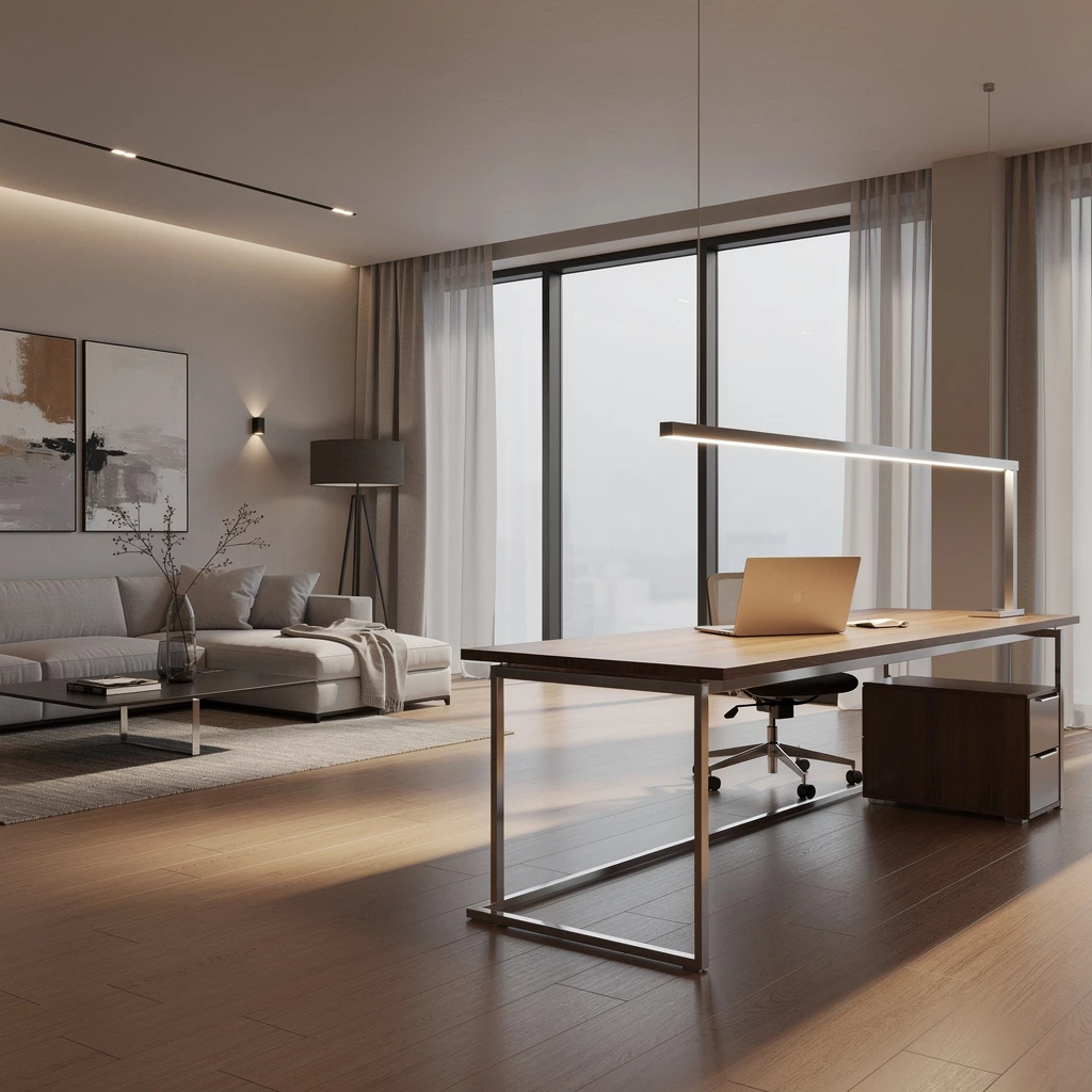 Intelligente Beleuchtung f&uuml;r Wohnzimmer & Arbeitsbereich