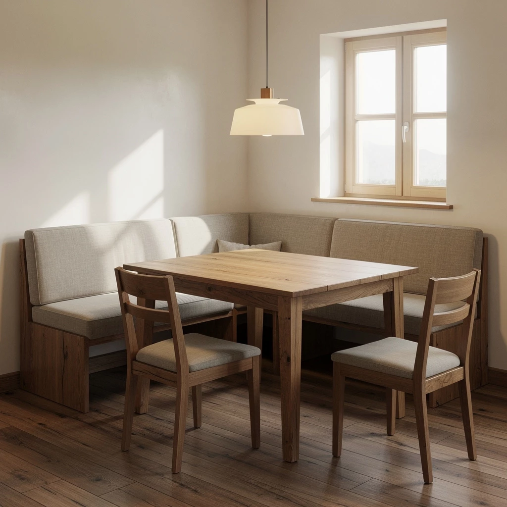 Esszimmer-Eckbank planen: Komfort trifft Platzsparidee