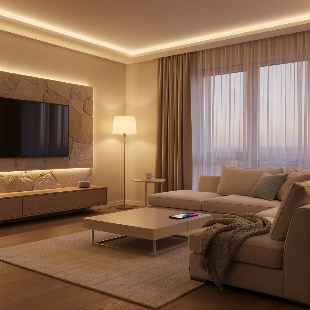 Intelligente Beleuchtung für Wohnzimmer & Arbeitsbereich