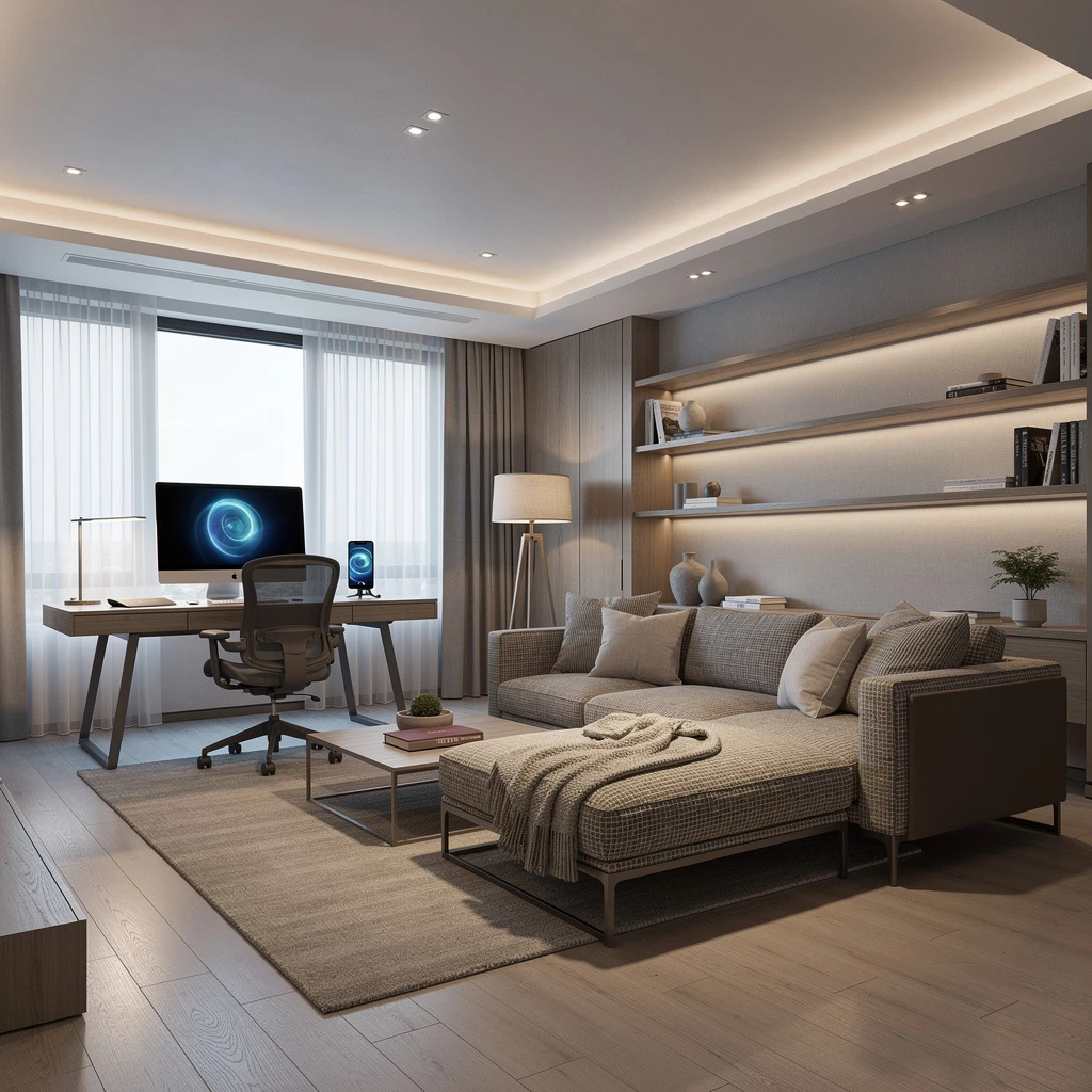 Intelligente Beleuchtung für Wohnzimmer & Arbeitsbereich