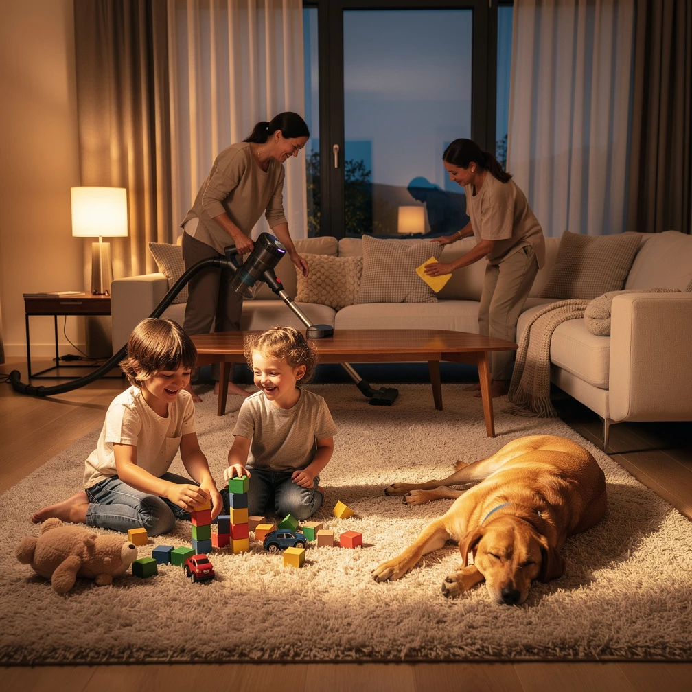 Saugen, Putzen, Wischen: Die optimale Reihenfolge im Familienhaushalt