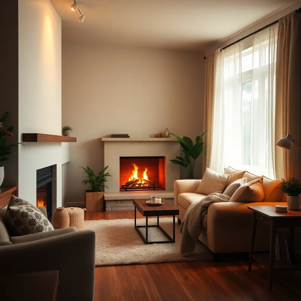 Warmes Wohnzimmer der Geborgenheit