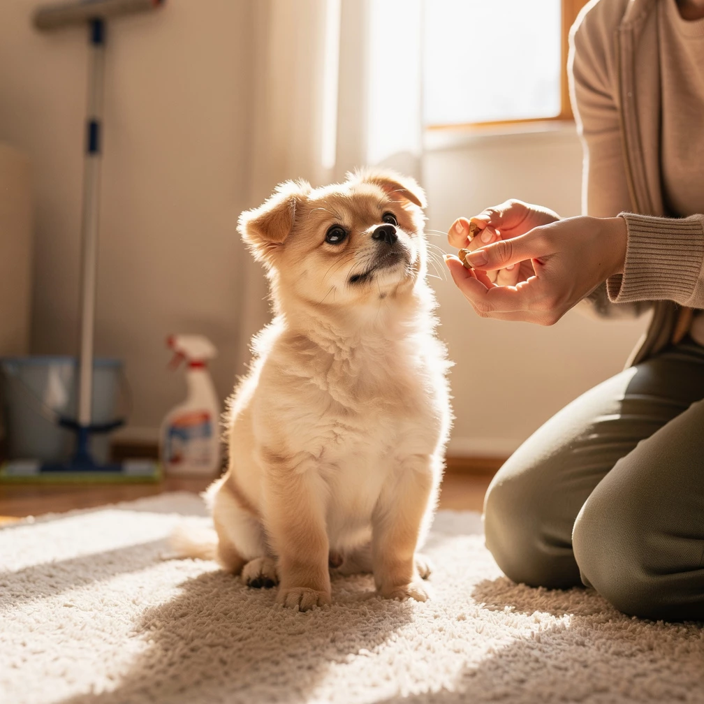 Der Hund pinkelt ständig ins Haus: Wie bekomme ich einen Welpen stubenrein?