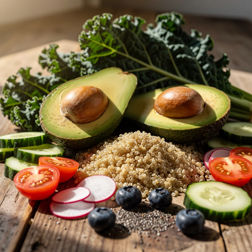 Superfood Bowl mit Lachs, Gemüse & Naturreis – asiatisch und gesund