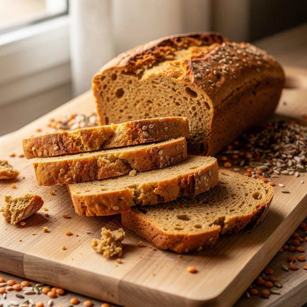 Proteinreiches Linsenbrot: Glutenfrei, ballaststoffreich, einfach