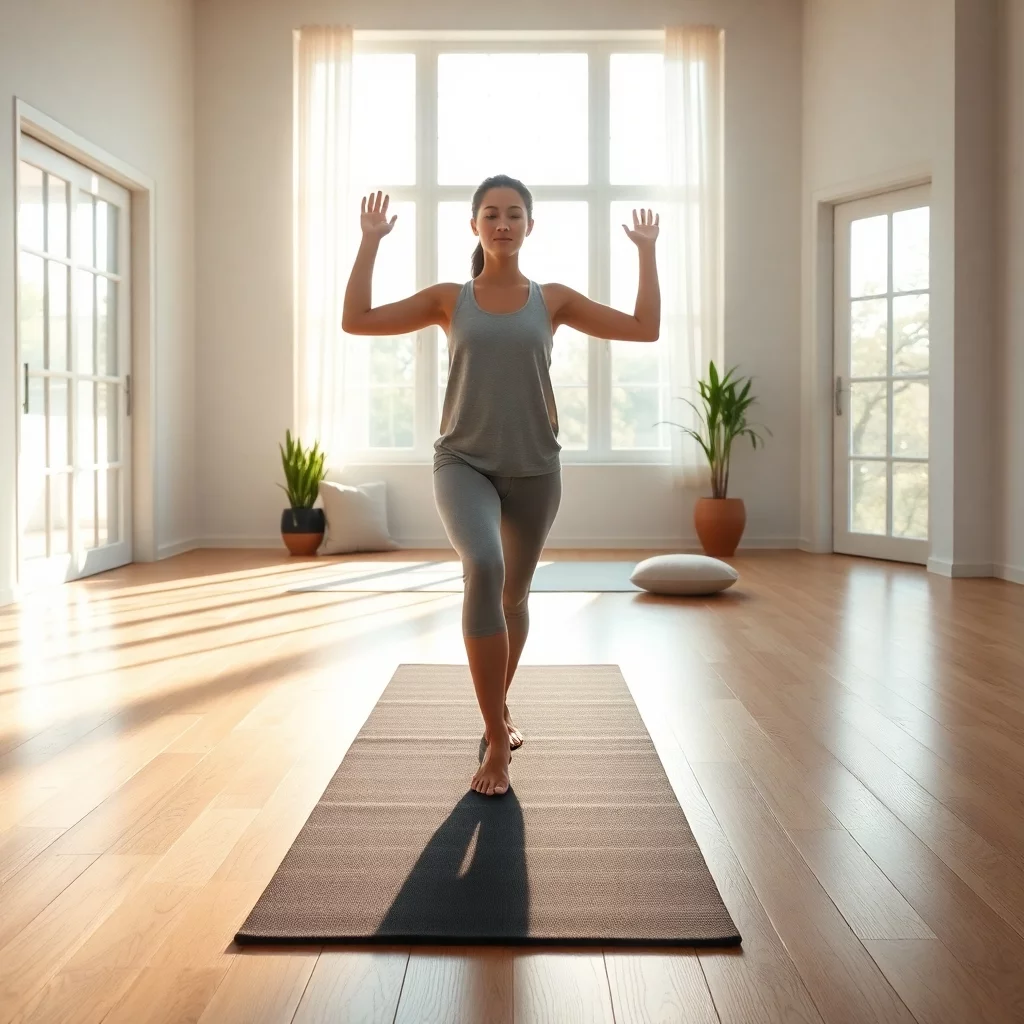 Einfache Yogaübung