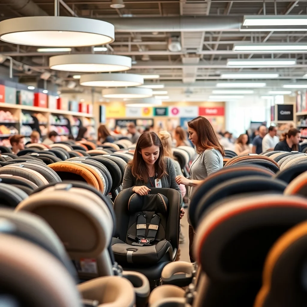 Einkaufserlebnis Kindersitz im Fachgeschäft