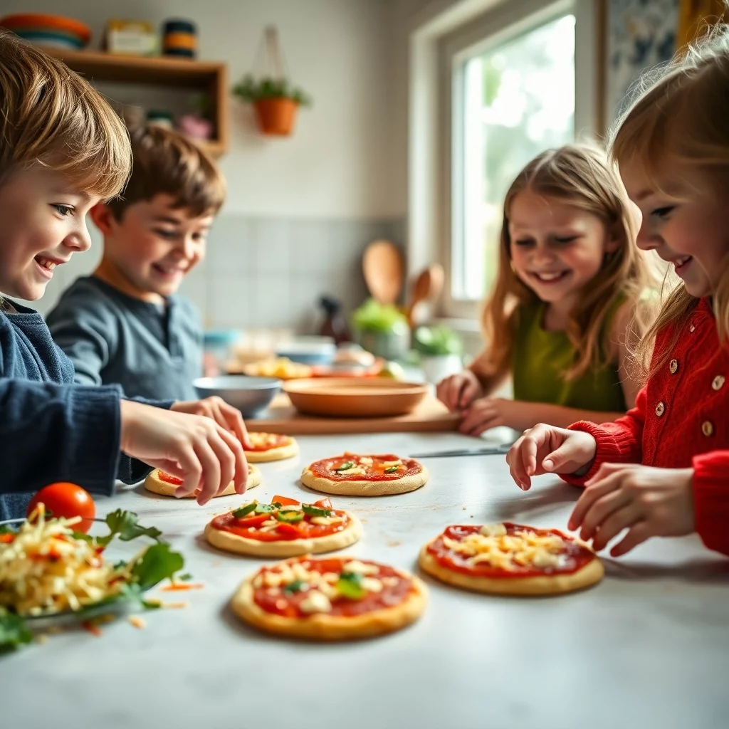 Mini Pizzen mit Kindern zubereiten
