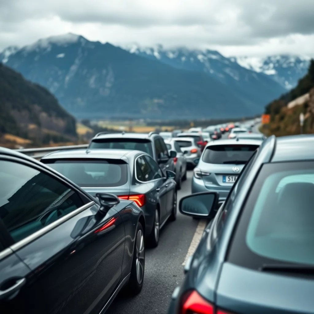 Verkehrsstau am Brennerpass