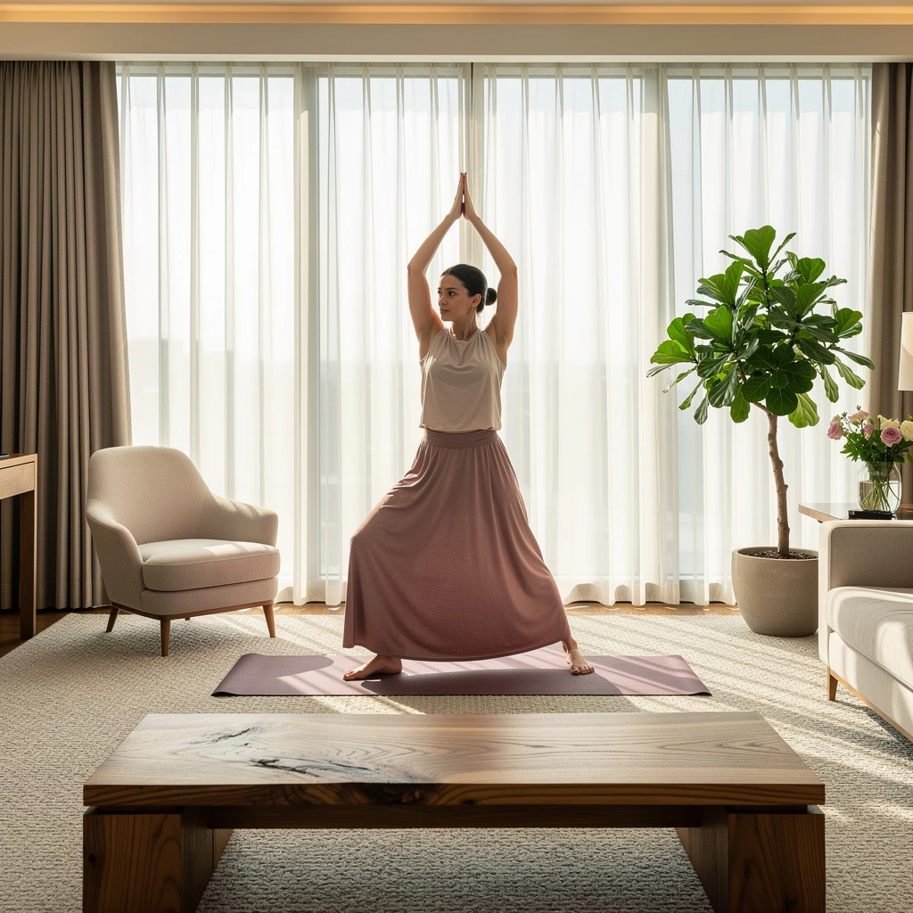 Yoga auf Reisen: 12-Minuten-Flow fürs Hotelzimmer