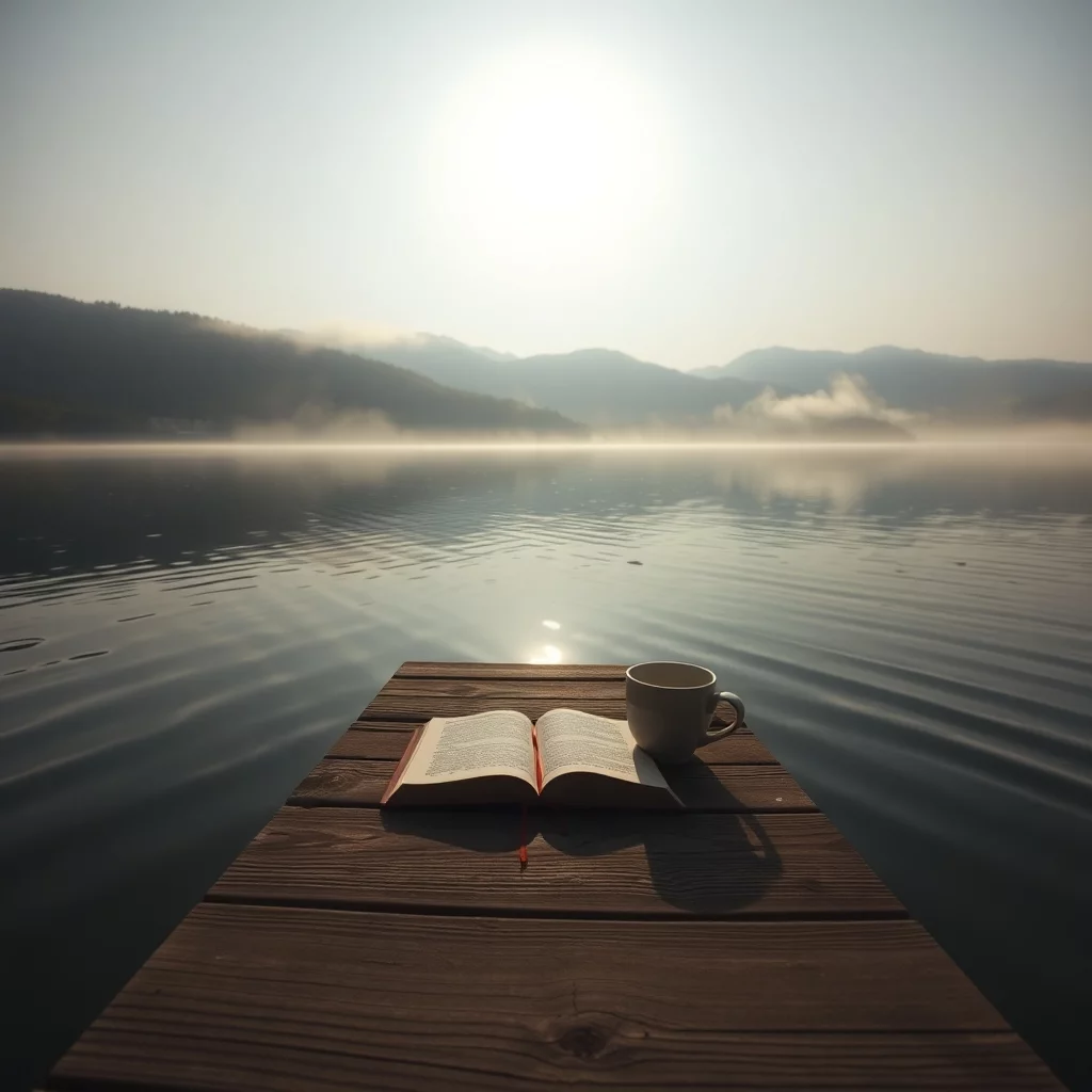 Ausdruck von Empfindungen am Seeufer