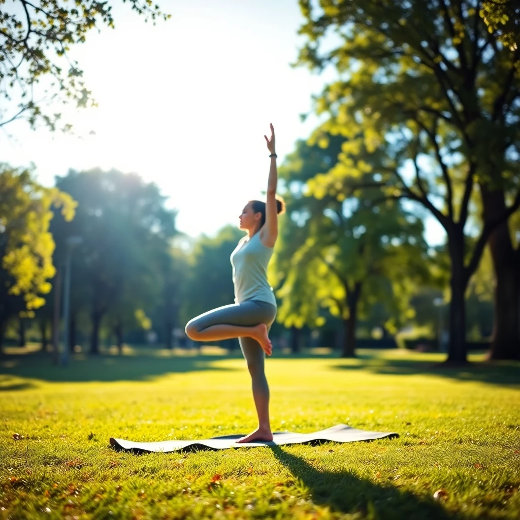 Morgen-Yoga im Park